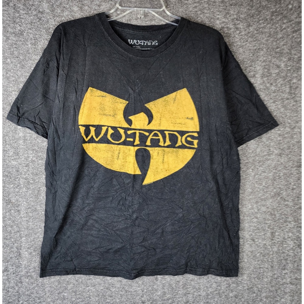 Wu-Tang T-Shirt Mens L Graphic Logo Black Hip Hop Rap Music Short Sleeve EUC